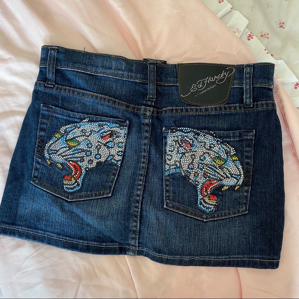 Ed hardy mini skirt
